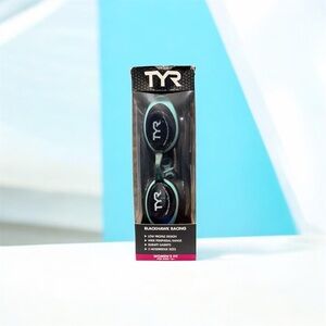 TYR Blackhawk Racing Goggle: Smoke Lens/Mint Frame/Black Gasket